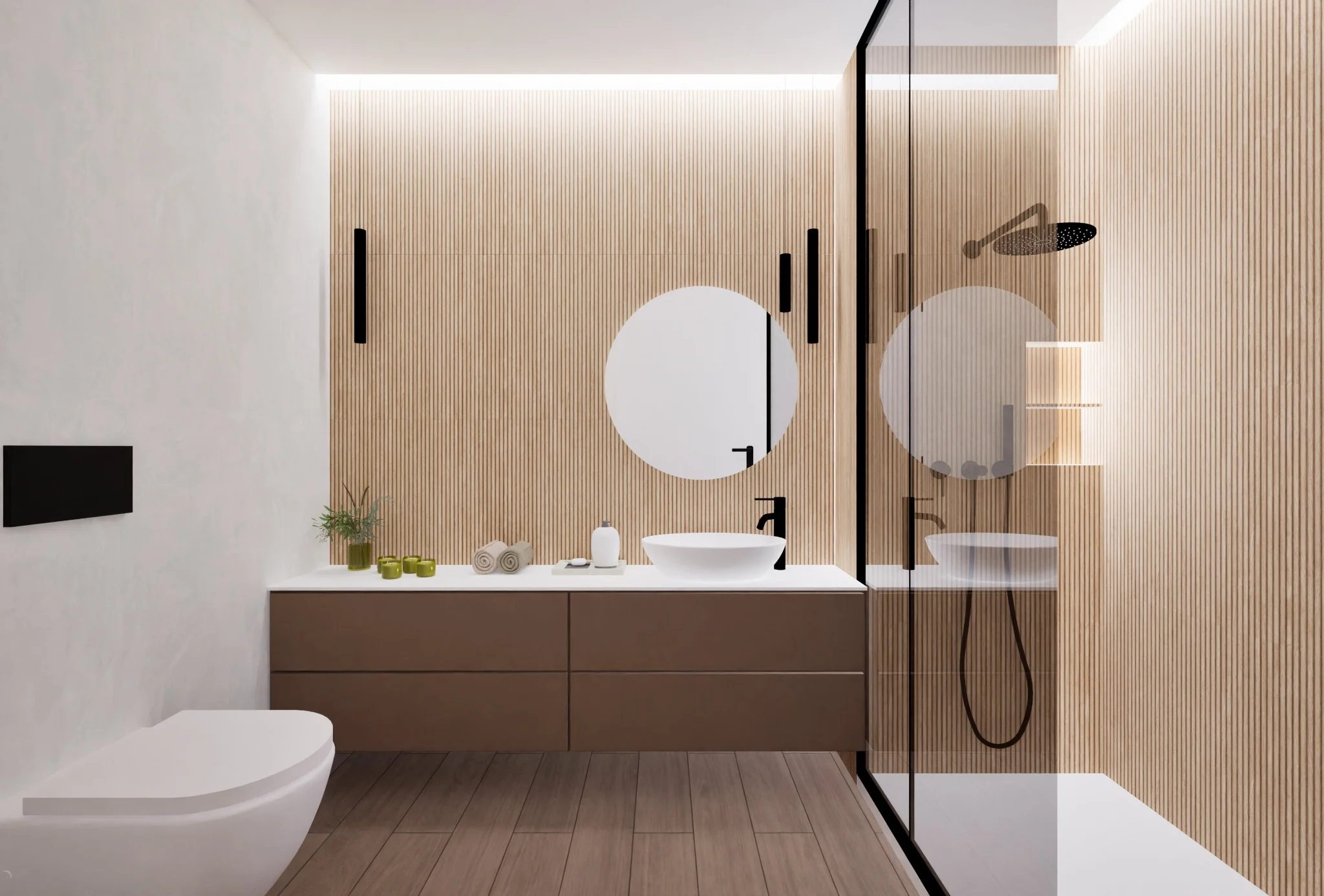 Baño reformado con diseño moderno